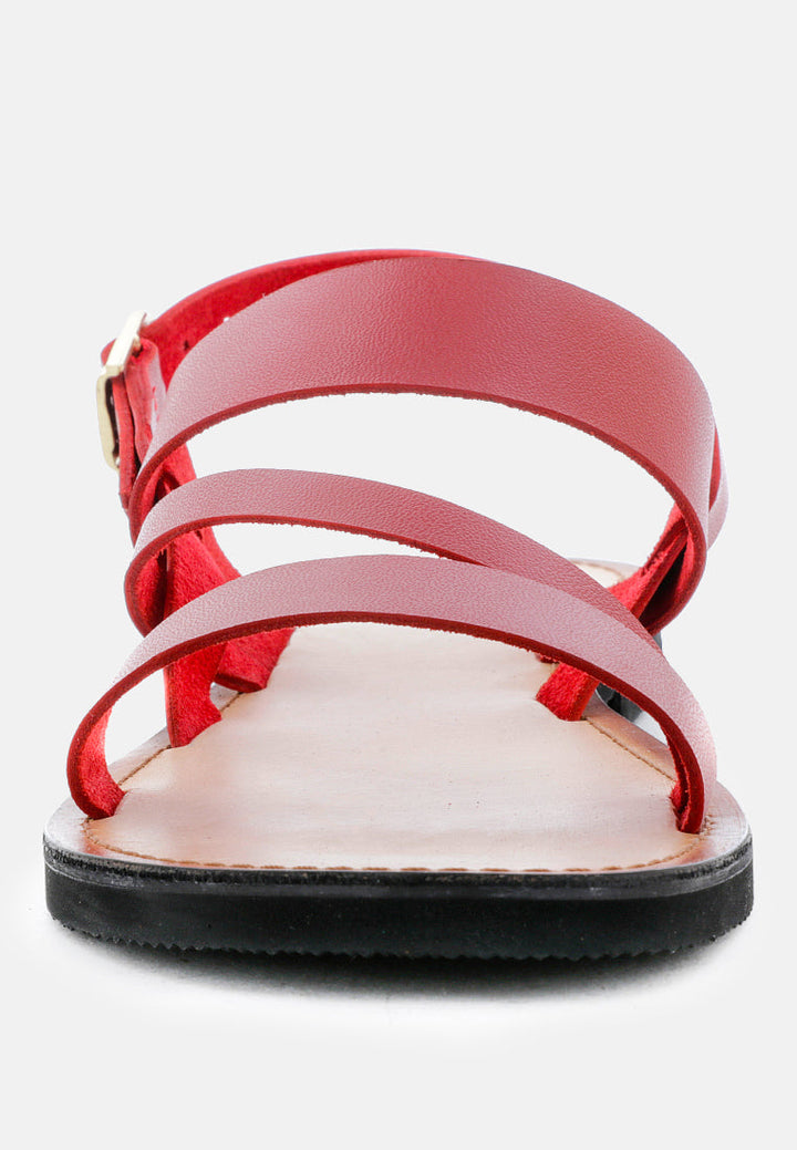 mona flat summer sandals by ruw#color_red