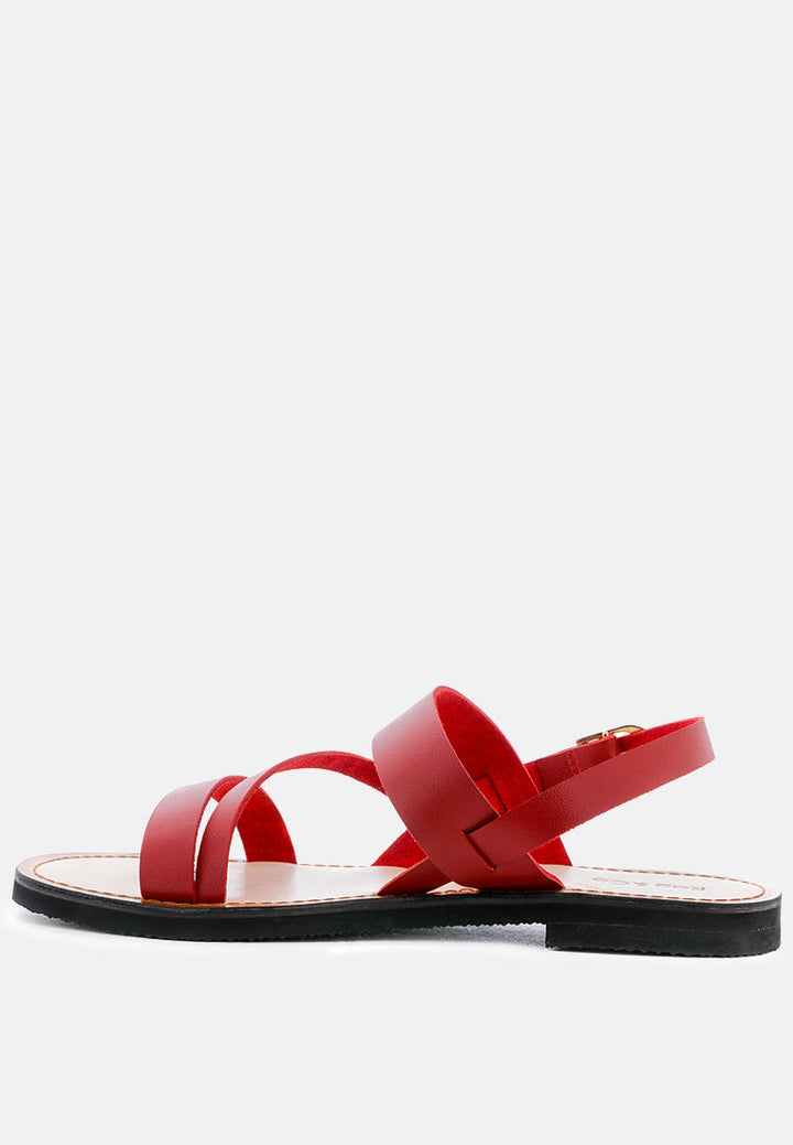 mona flat summer sandals by ruw#color_red