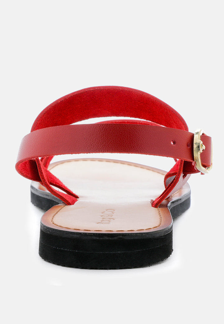 mona flat summer sandals by ruw#color_red