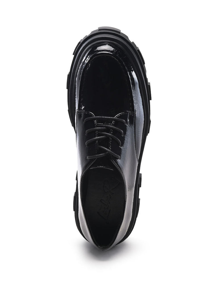 mousse chunky tripper patent pu sneakers#color_black