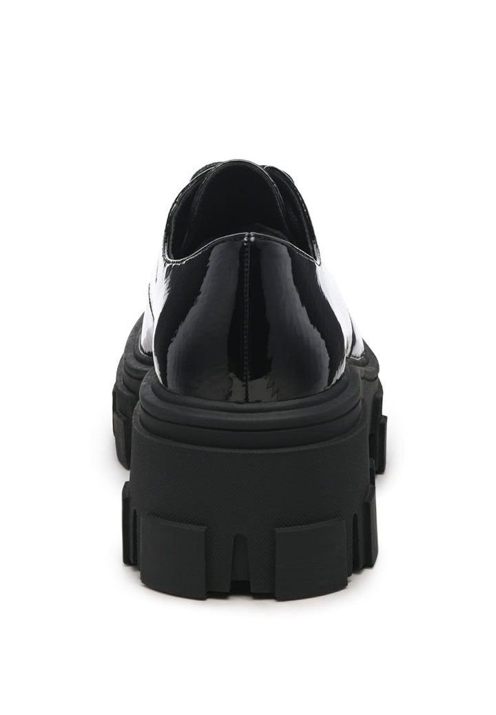 mousse chunky tripper patent pu sneakers#color_black