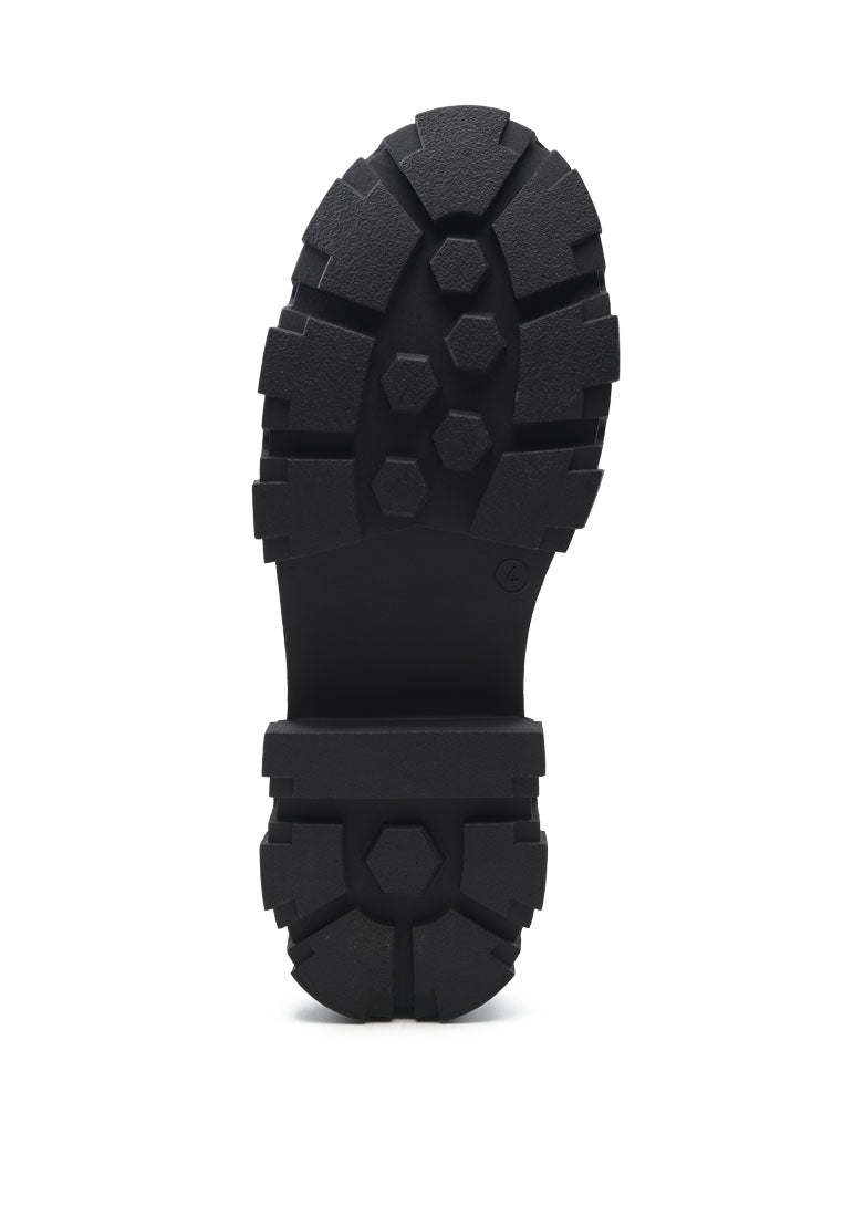 mousse chunky tripper patent pu sneakers#color_black