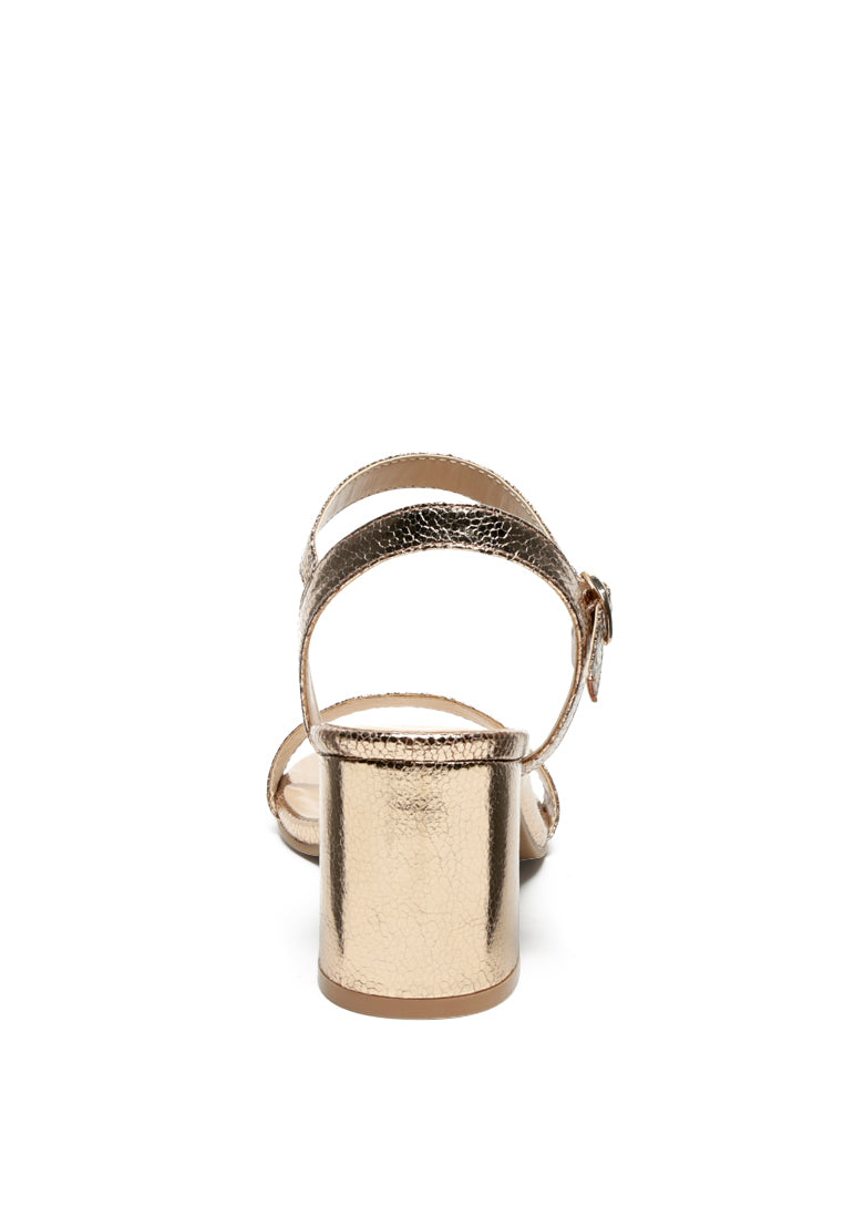 mid block heeled metallic sandal#color_rose-gold