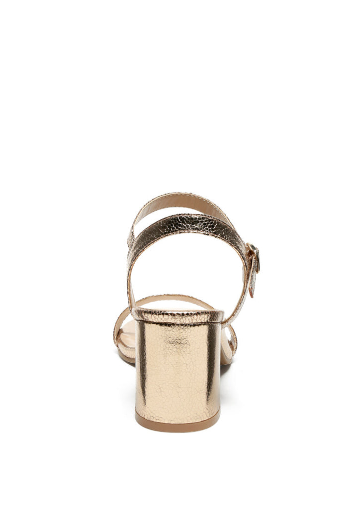 mid block heeled metallic sandal#color_rose-gold