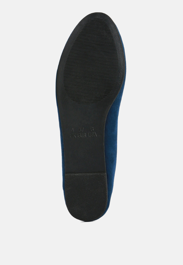 eyeore microfiber casual ballerinas by ruw#color_navy