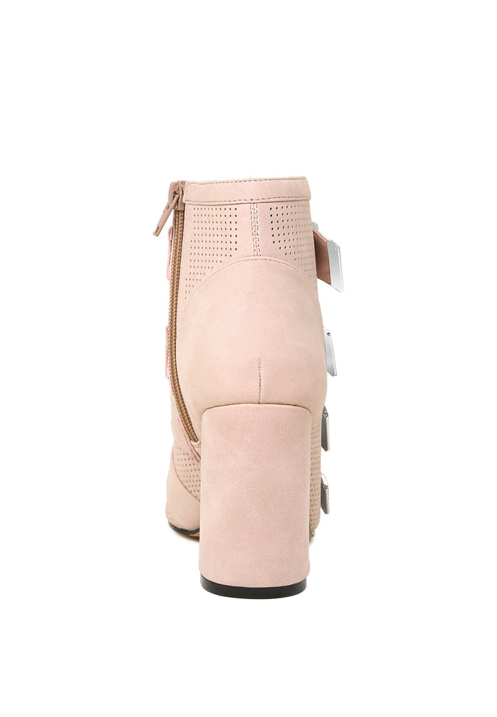 tess peep toe buckled block heel sandals#color_nude