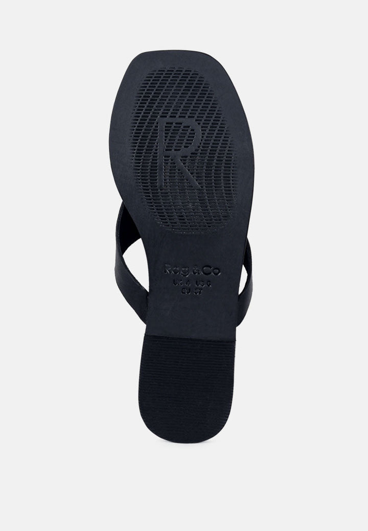 orofer soft leather luxury thong flats by ruw#color_black