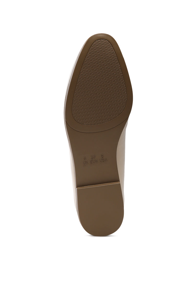 tahiti metallic gold buckle loafers#color_beige