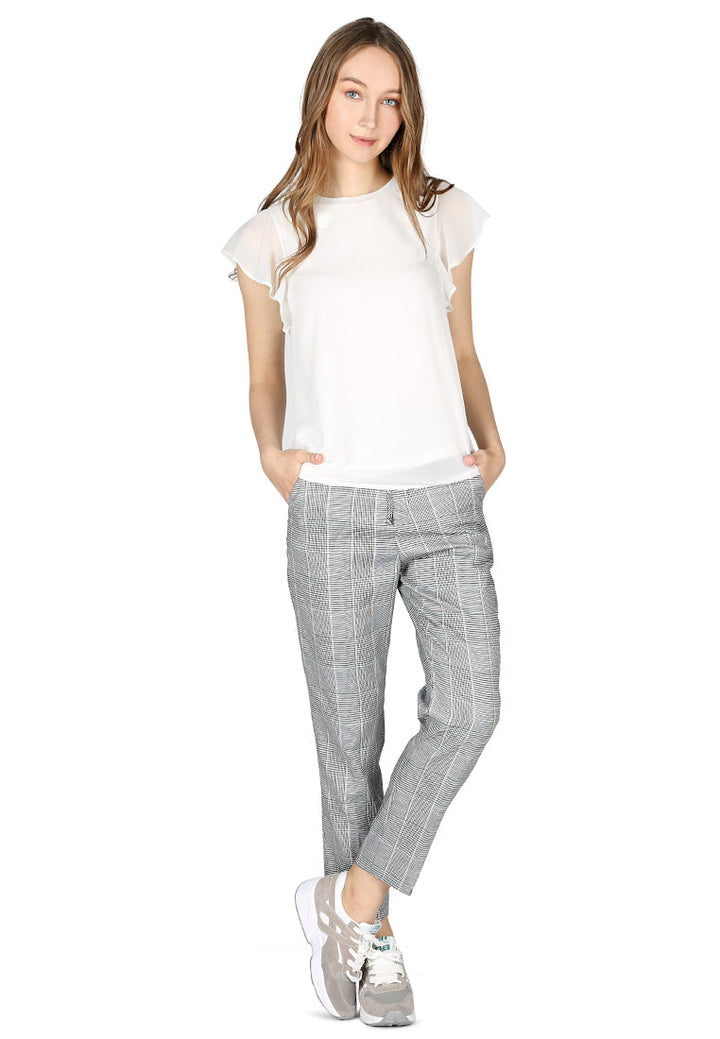 short flutter sleeve casual top#color_off-white