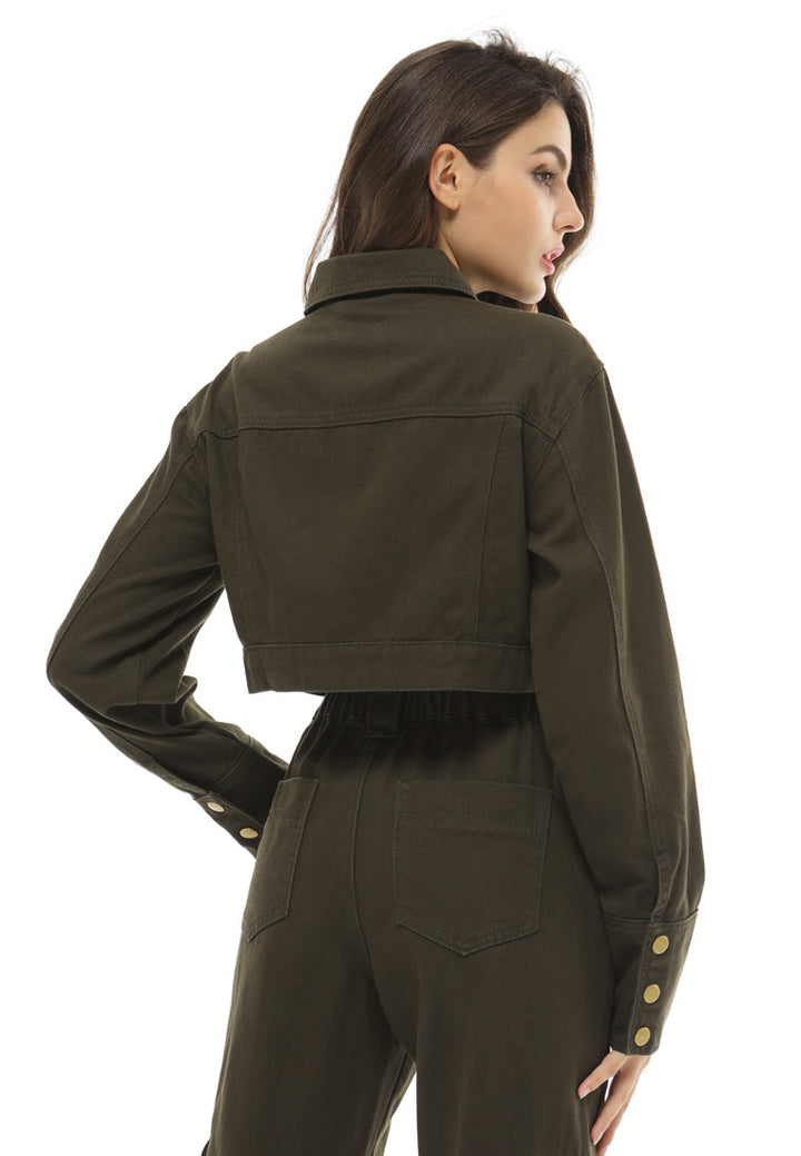 oversized crop jacket#color_army