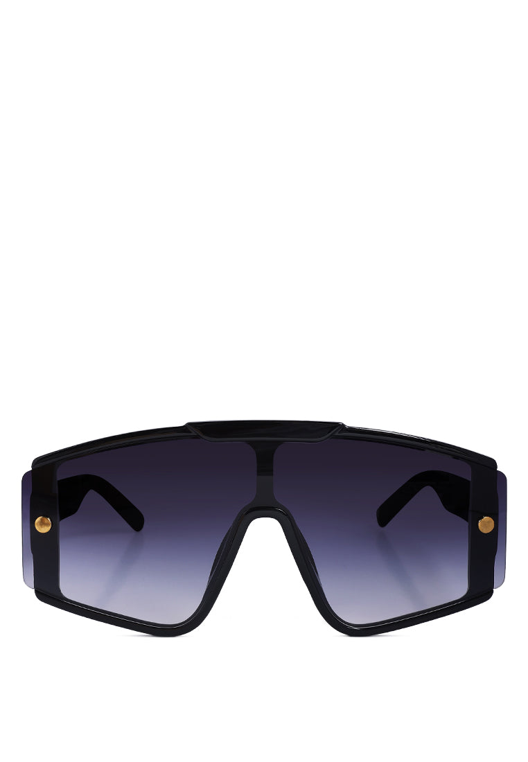 oversized polarized sunglasses#color_black