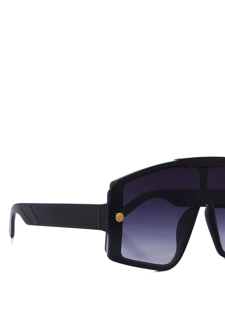 oversized polarized sunglasses#color_black
