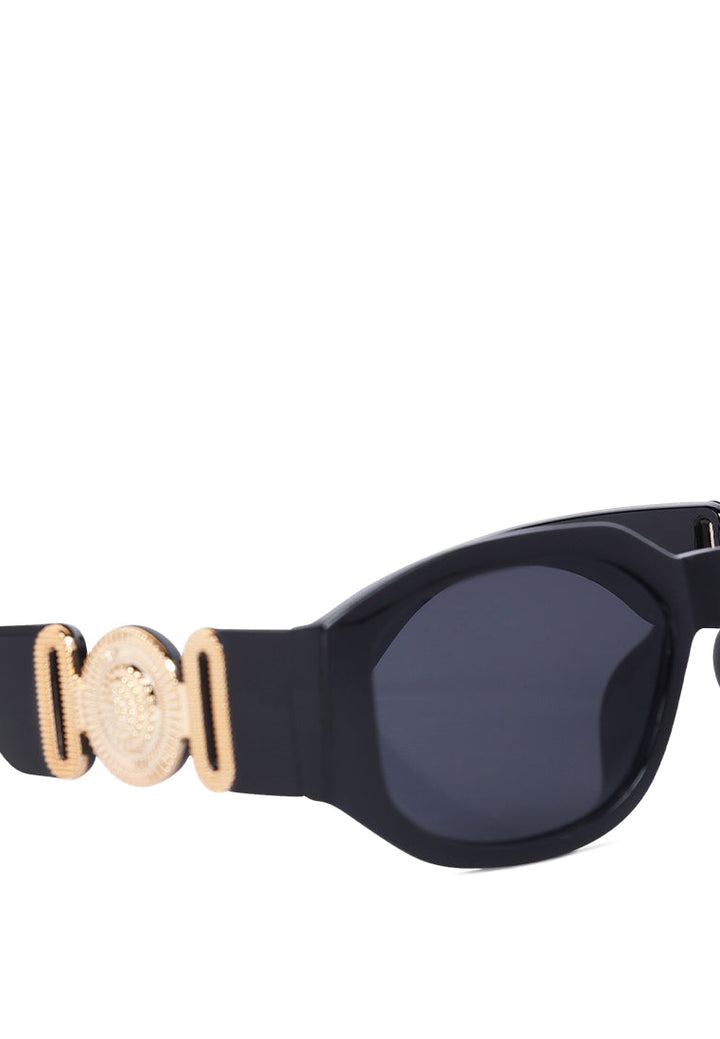 oversized rectangular frame sunglasses#color_black