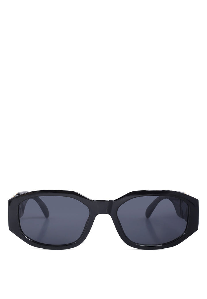 oversized rectangular frame sunglasses#color_black