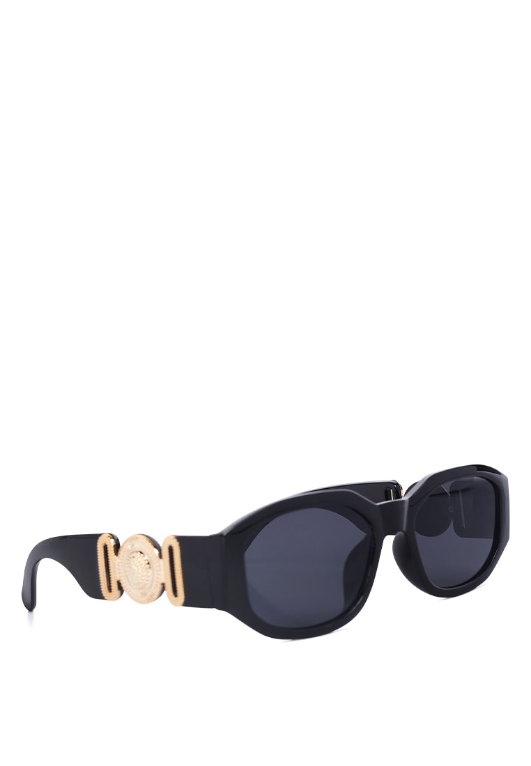 oversized rectangular frame sunglasses#color_black