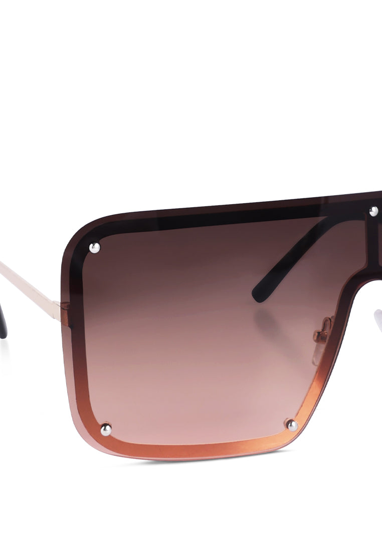 oversized shaded square sunglasses#color_brown