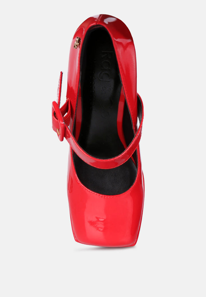 pablo statement high platform heel mary jane sandals by ruw#color_red