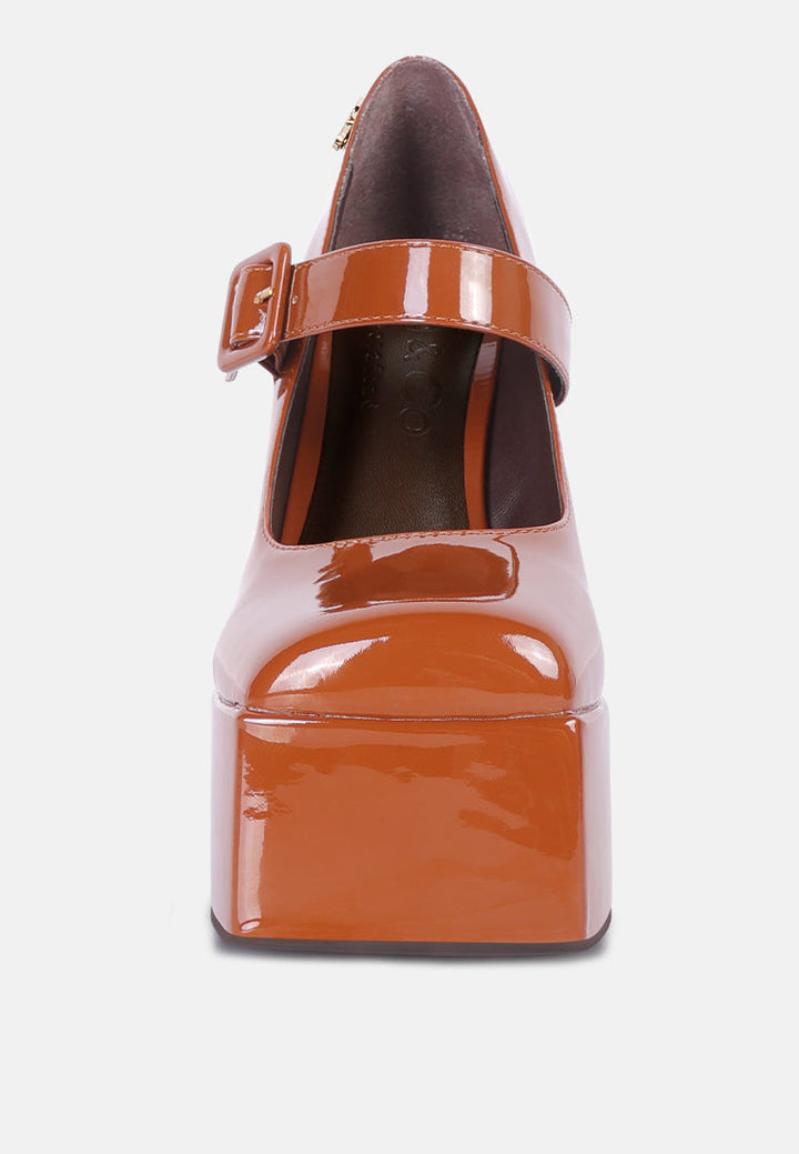 pablo statement high platform heel mary jane sandals by ruw#color_tan