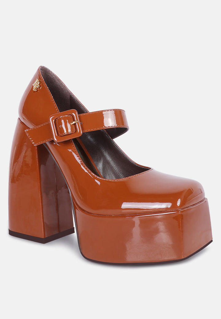 pablo statement high platform heel mary jane sandals by ruw#color_tan