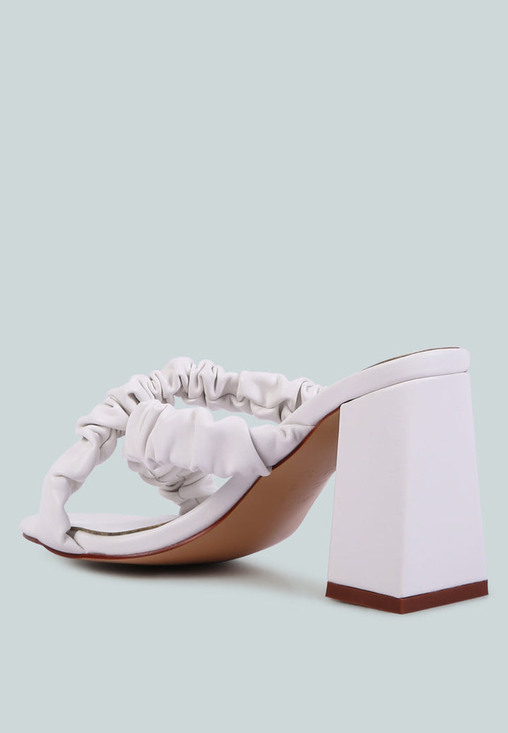 page 3 scrunchie strap block sandals by ruw#color_off-white