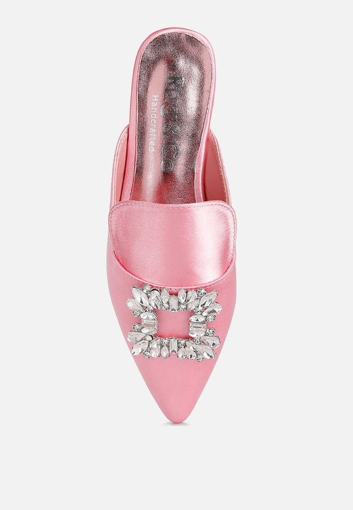 perrine diamante brooch slip on mules by ruw#color_blush