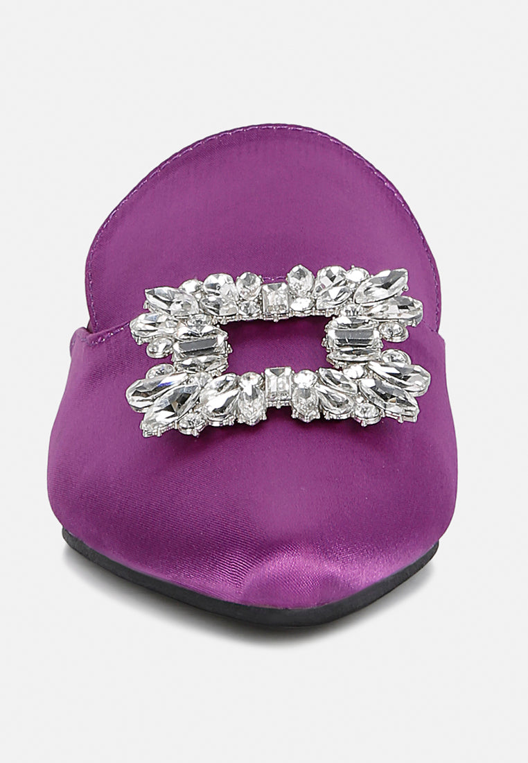 perrine diamante brooch slip on mules by ruw#color_purple