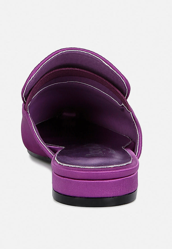 perrine diamante brooch slip on mules by ruw#color_purple