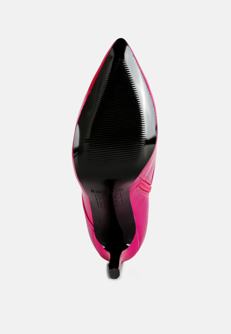 piet metallic stiletto ankle boot by ruw#color_fuchsia
