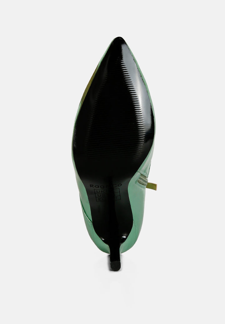 piet metallic stiletto ankle boot by ruw#color_green