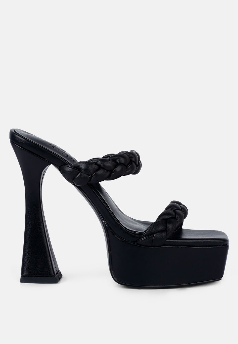pin-up braided high heel sandals by ruw#color_black