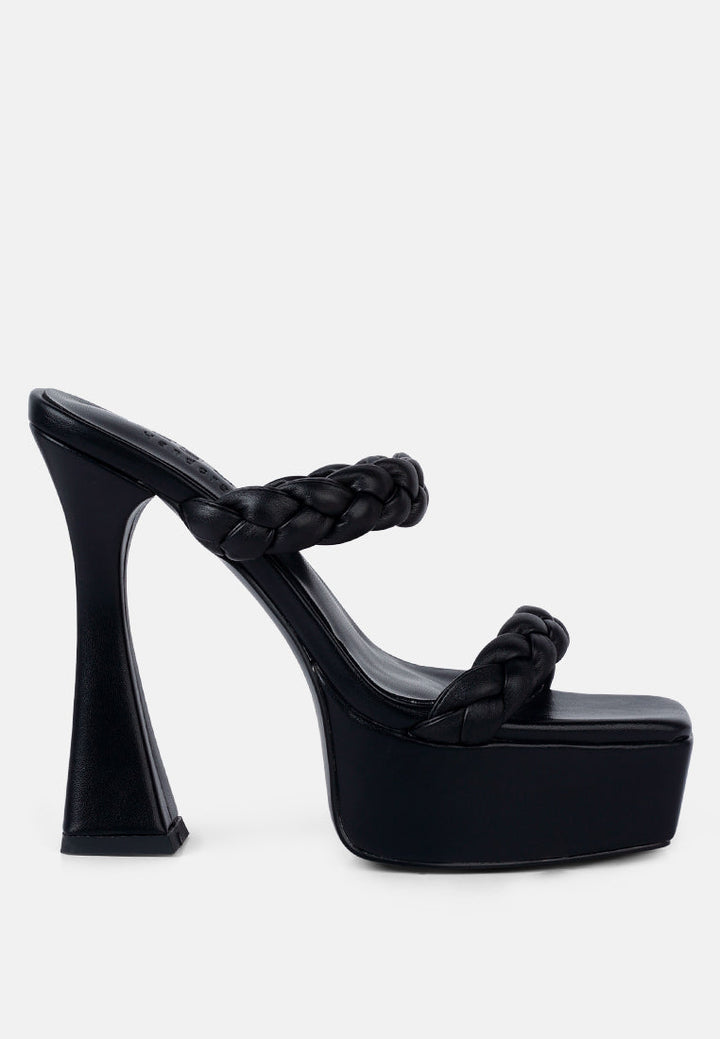 pin-up braided high heel sandals by ruw#color_black