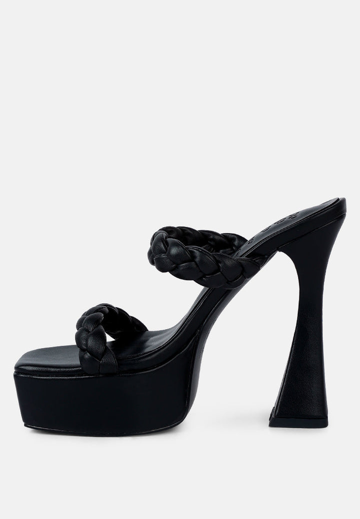 pin-up braided high heel sandals by ruw#color_black