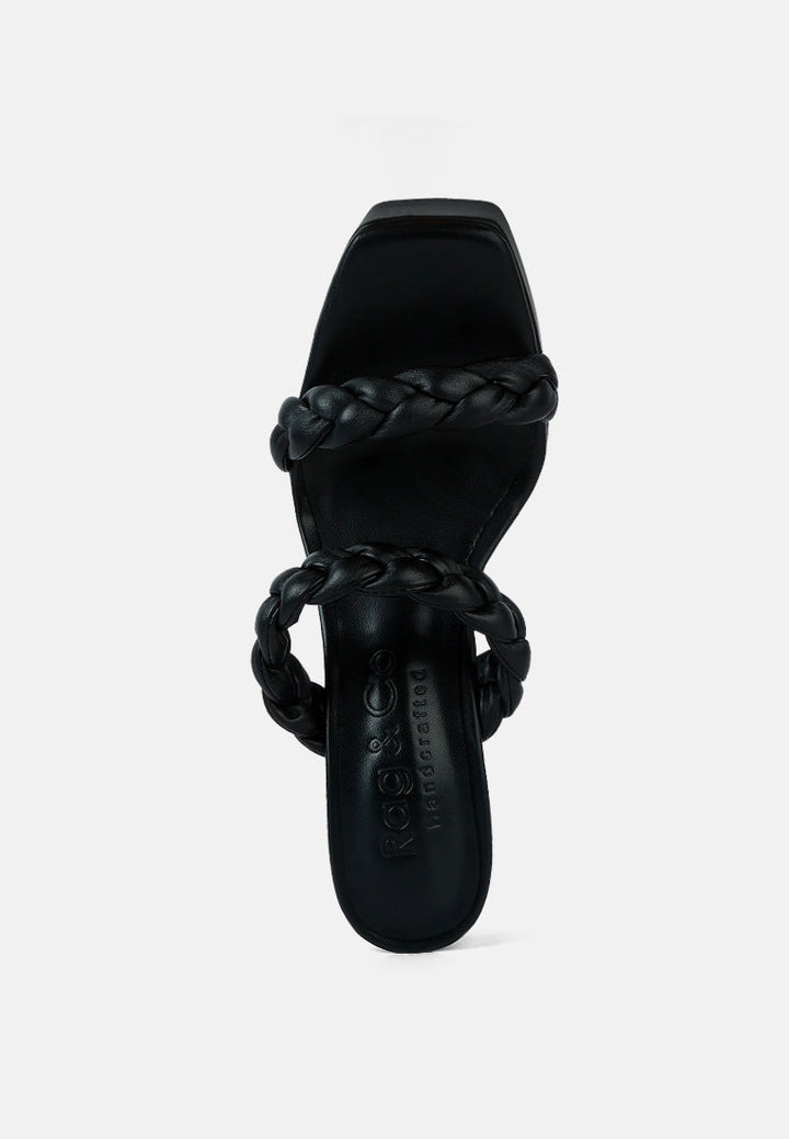 pin-up braided high heel sandals by ruw#color_black