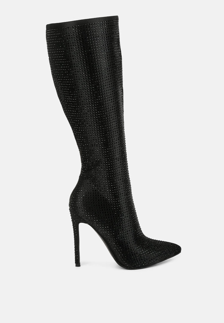 pipette diamante set high heeled calf boot by ruw#color_black