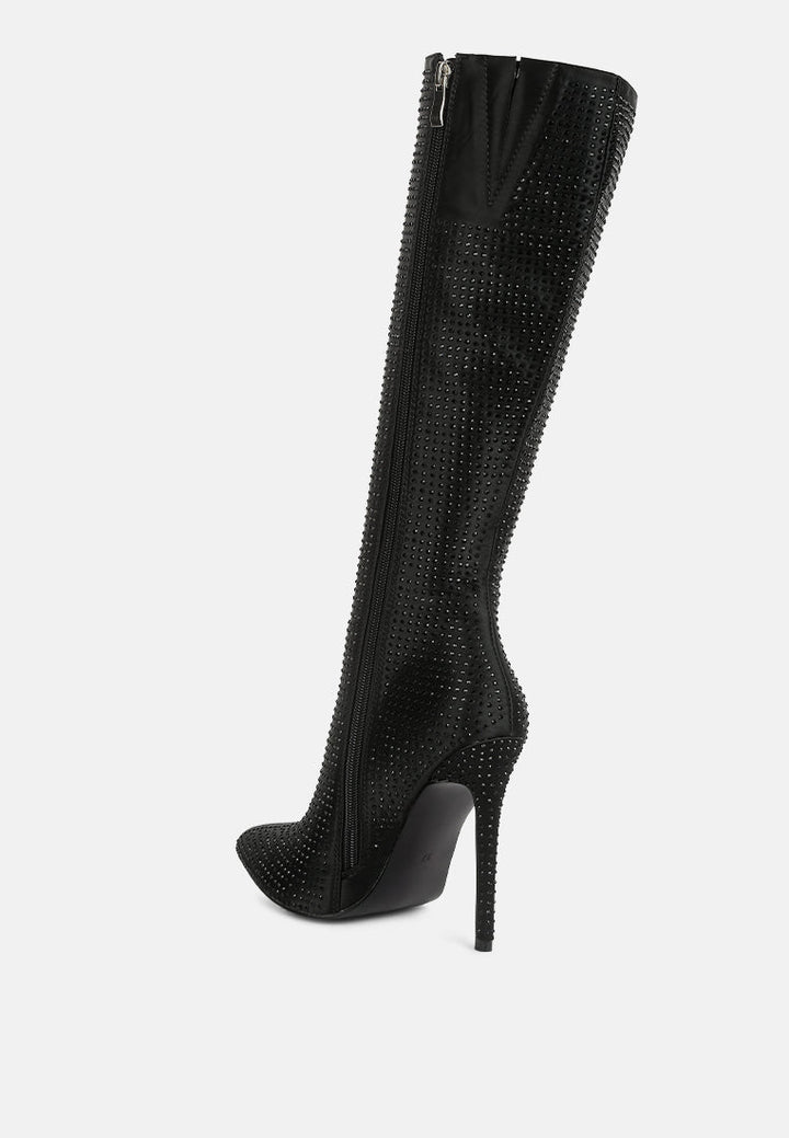 pipette diamante set high heeled calf boot by ruw#color_black