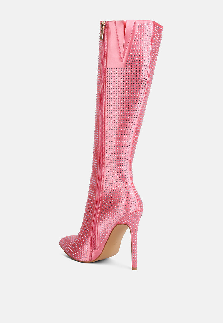 pipette diamante set high heeled calf boot by ruw#color_pink