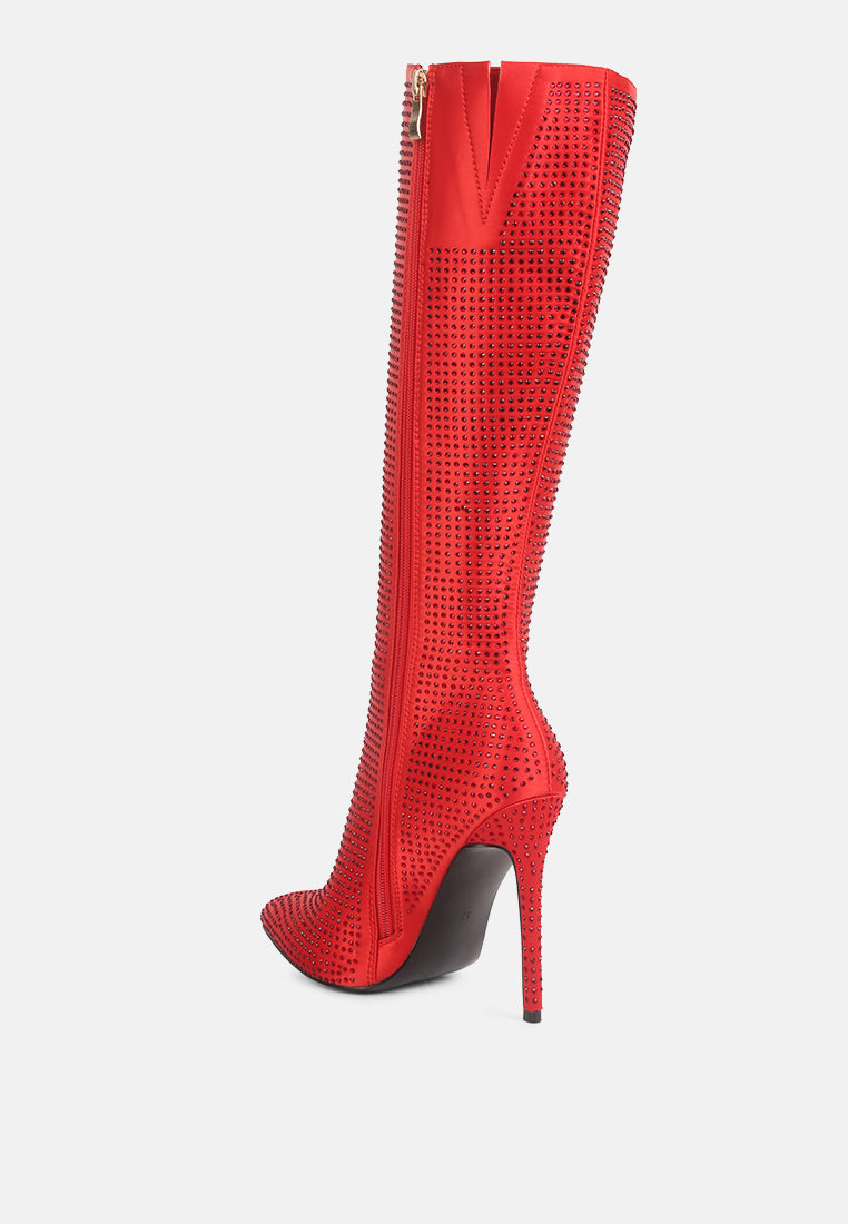 pipette diamante set high heeled calf boot by ruw#color_red