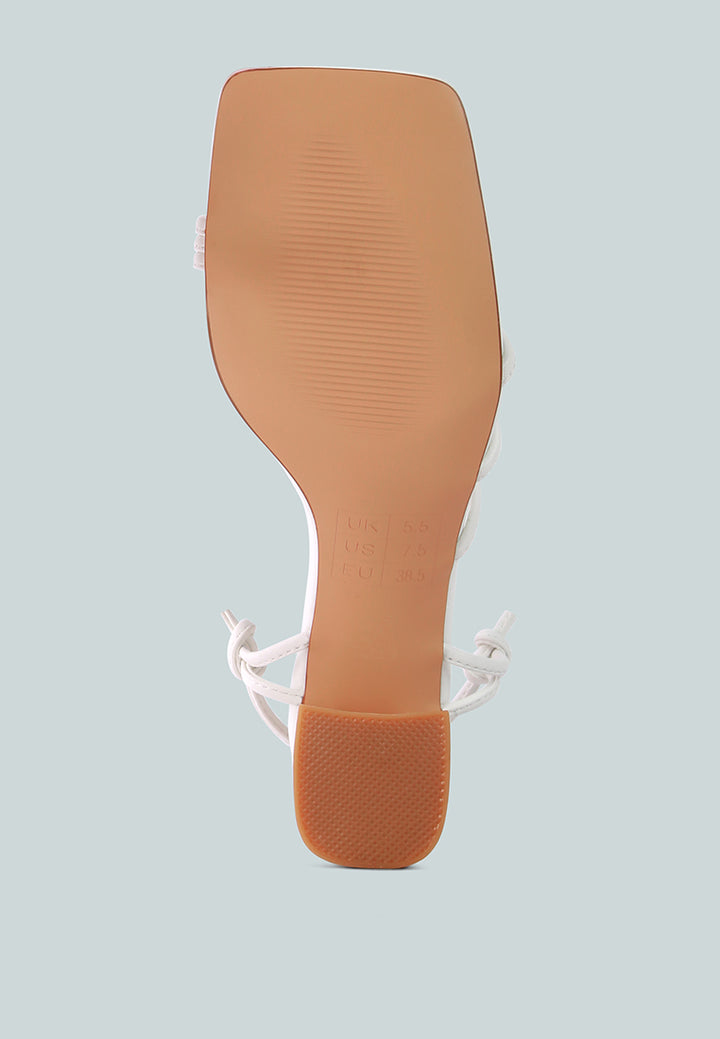 piri toe ring tie up block sandals#color_white