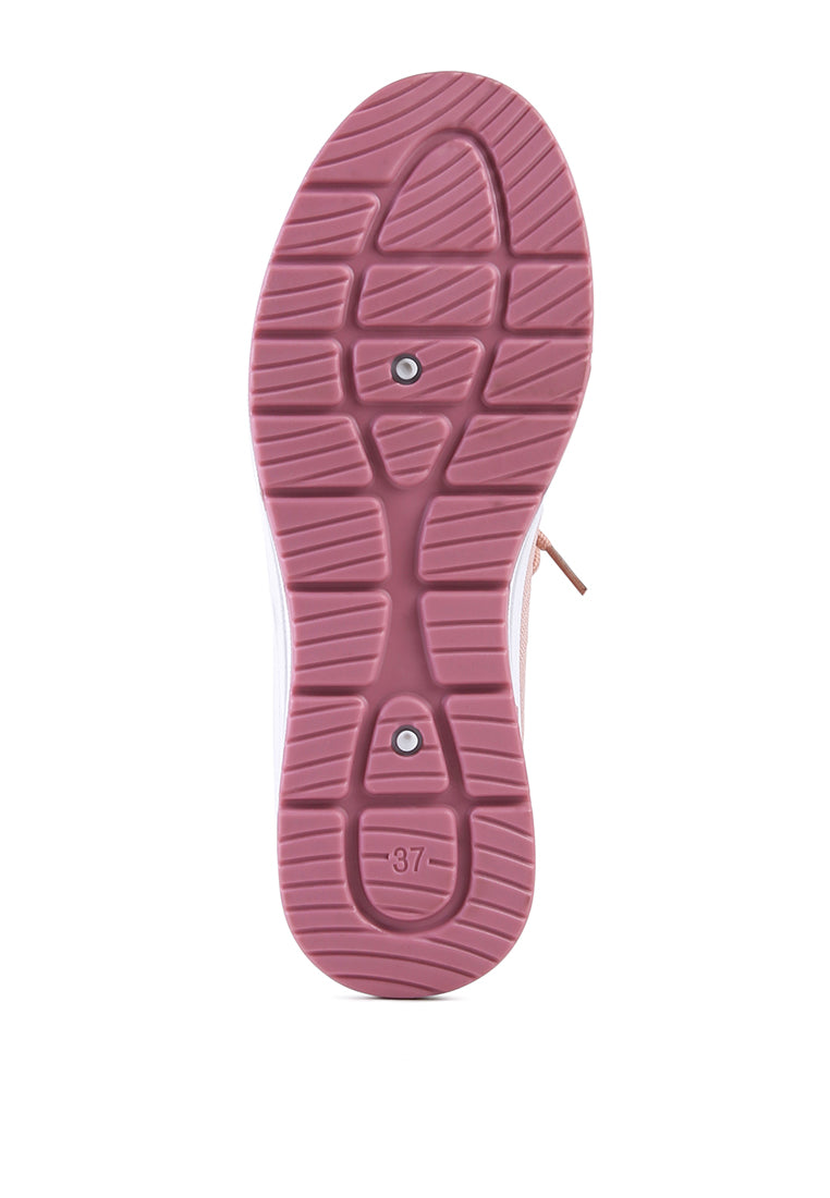 pologirl wedge lace-up sneakers#color_blush