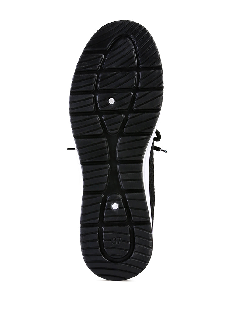 pologirl wedge lace-up sneakers#color_black