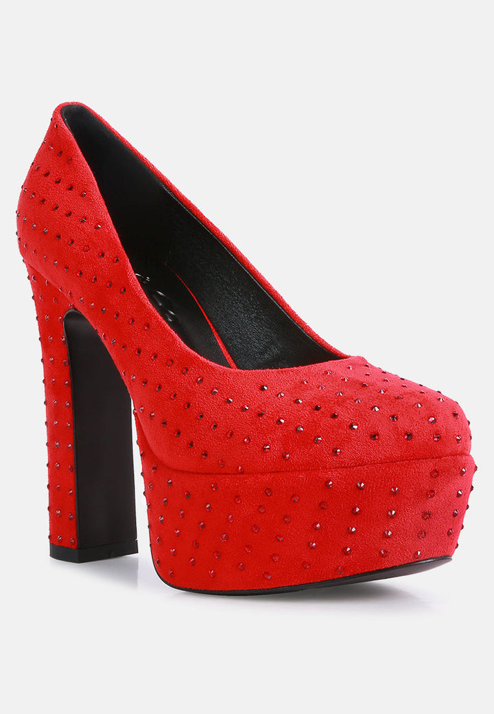 poppins glinting platform high pumps by ruw#color_red