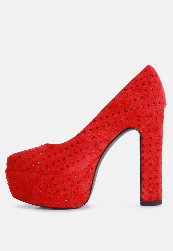 poppins glinting platform high pumps by ruw#color_red