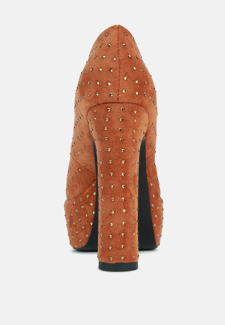 poppins glinting platform high pumps by ruw#color_tan
