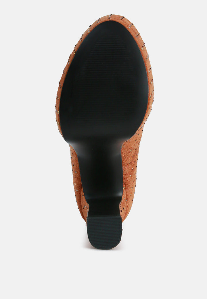 poppins glinting platform high pumps by ruw#color_tan