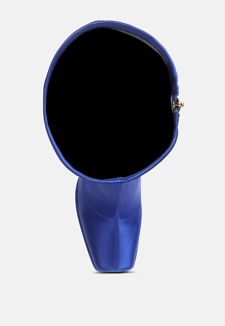 presto stretchable satin long boot by ruw#color_blue