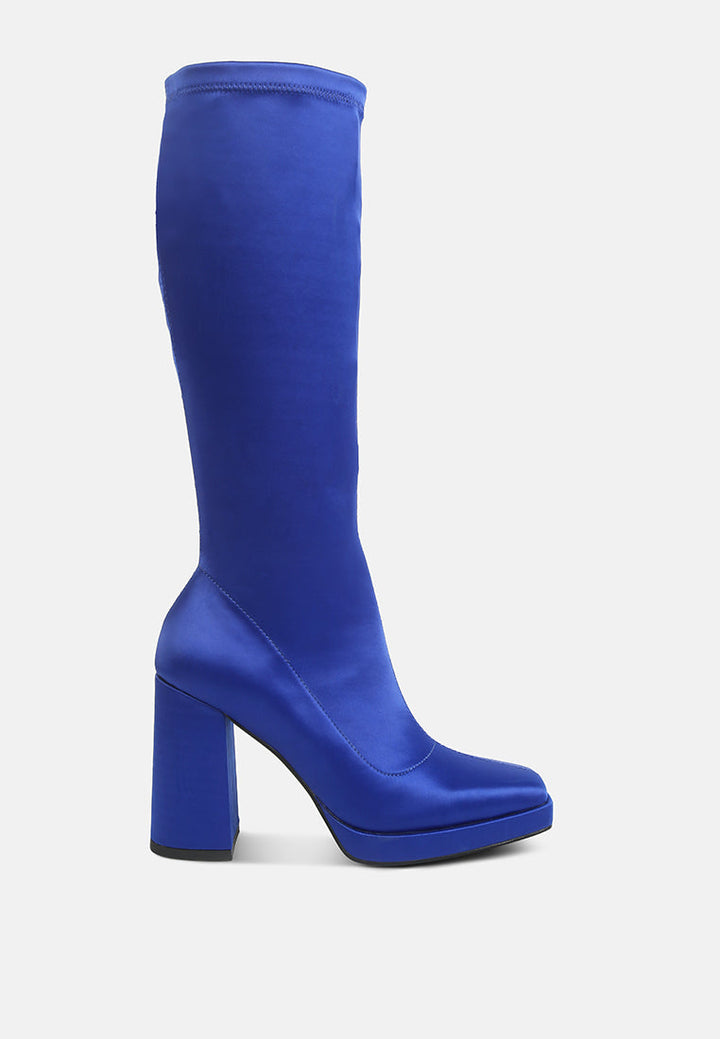 presto stretchable satin long boot by ruw#color_blue