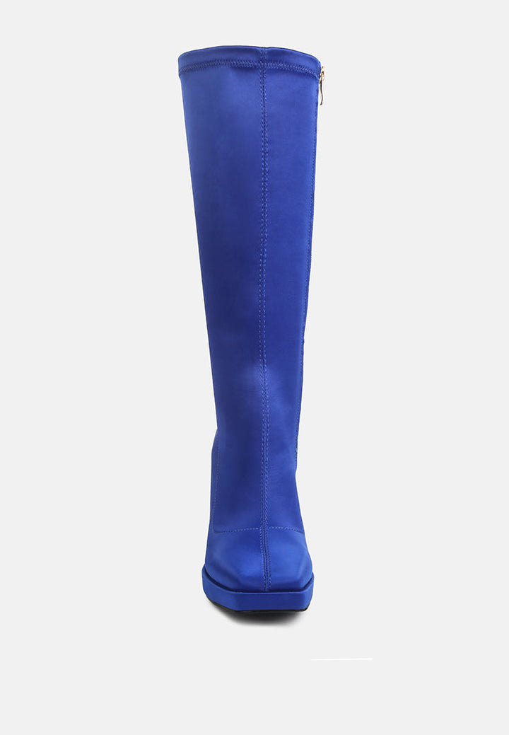 presto stretchable satin long boot by ruw#color_blue