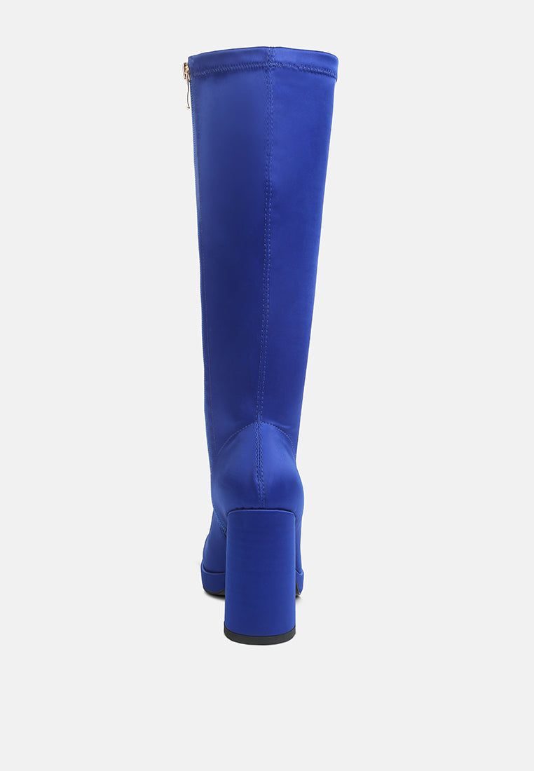 presto stretchable satin long boot by ruw#color_blue