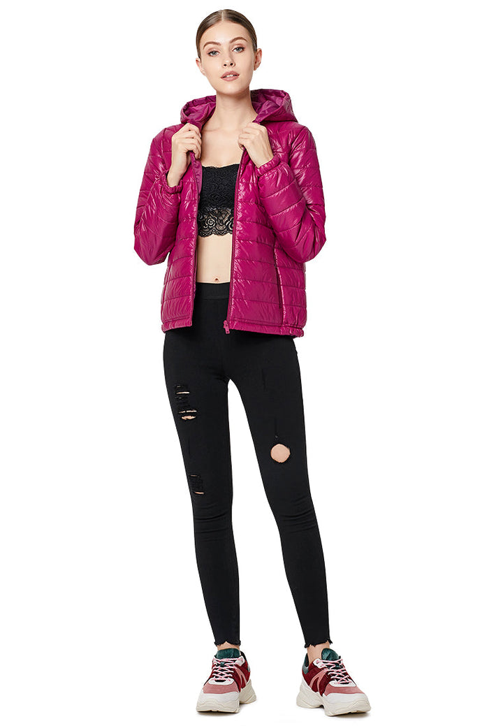 hooded puffer jacket#color_purple