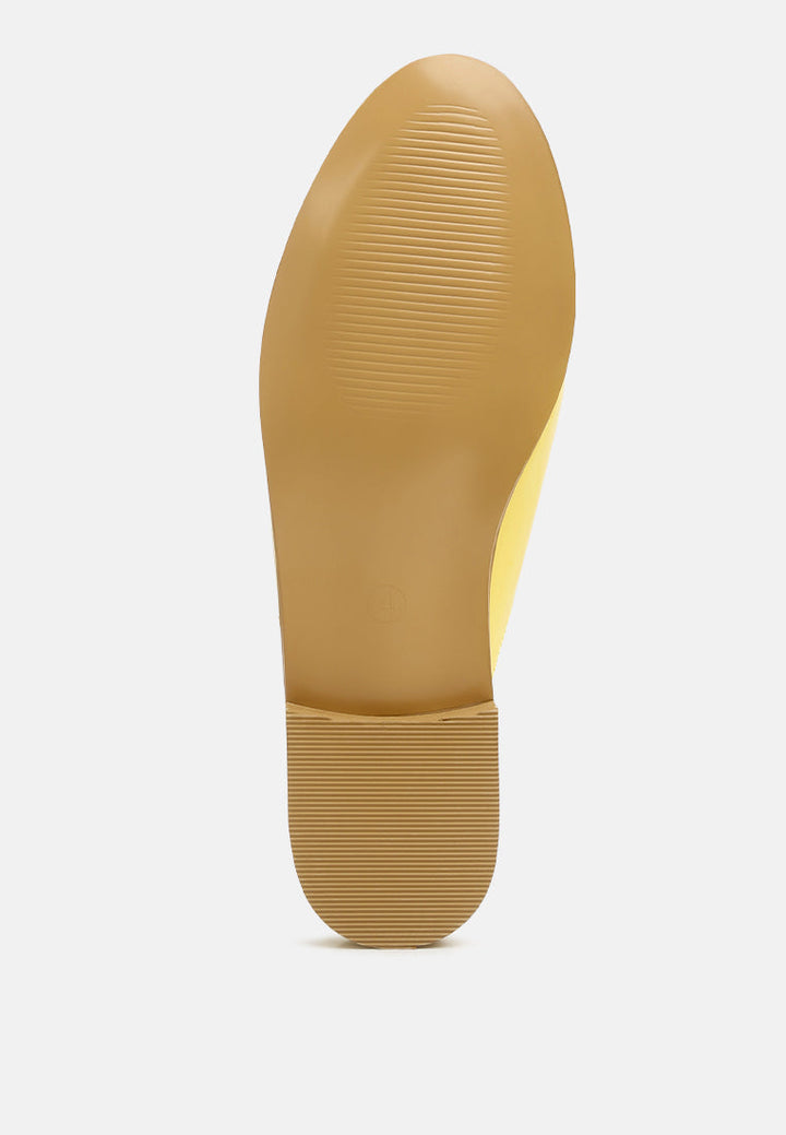 yashta patent studded flat mules by ruw#color_yellow